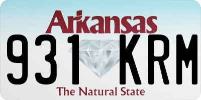 AR license plate 931KRM