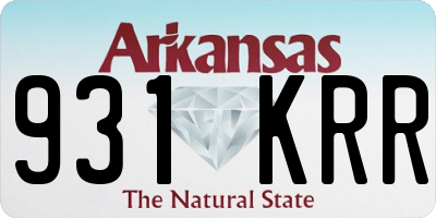 AR license plate 931KRR