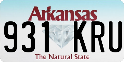 AR license plate 931KRU