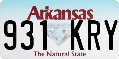 AR license plate 931KRY