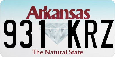 AR license plate 931KRZ