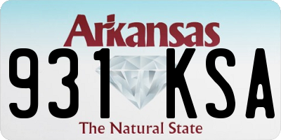 AR license plate 931KSA