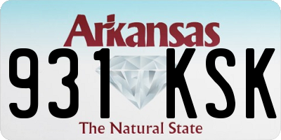 AR license plate 931KSK