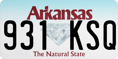 AR license plate 931KSQ