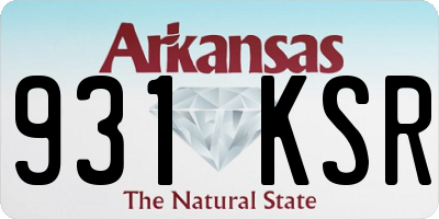AR license plate 931KSR
