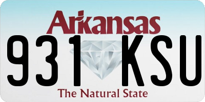 AR license plate 931KSU