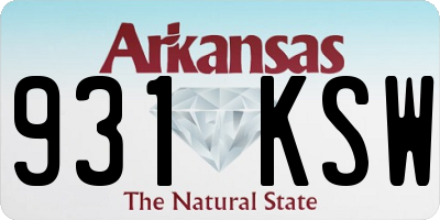 AR license plate 931KSW