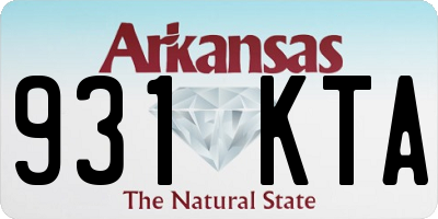 AR license plate 931KTA