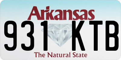 AR license plate 931KTB