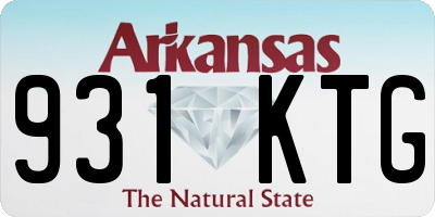 AR license plate 931KTG