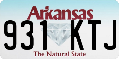 AR license plate 931KTJ