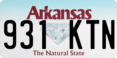 AR license plate 931KTN
