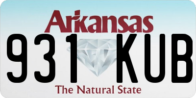 AR license plate 931KUB