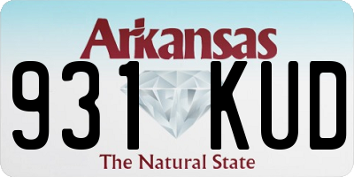 AR license plate 931KUD