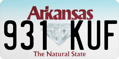 AR license plate 931KUF
