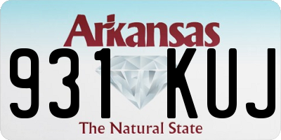 AR license plate 931KUJ