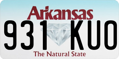 AR license plate 931KUO