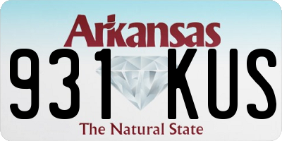 AR license plate 931KUS