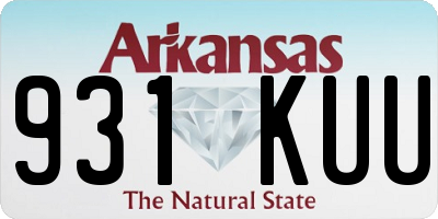 AR license plate 931KUU