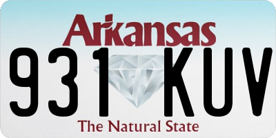 AR license plate 931KUV