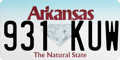 AR license plate 931KUW