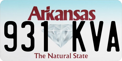 AR license plate 931KVA