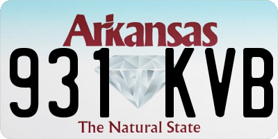 AR license plate 931KVB