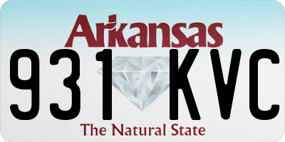 AR license plate 931KVC