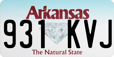 AR license plate 931KVJ
