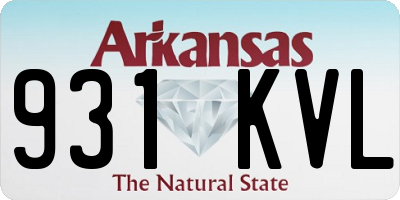 AR license plate 931KVL