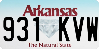 AR license plate 931KVW