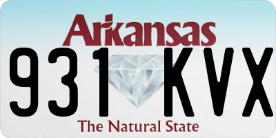 AR license plate 931KVX