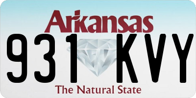 AR license plate 931KVY
