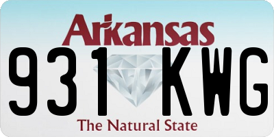 AR license plate 931KWG
