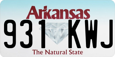 AR license plate 931KWJ