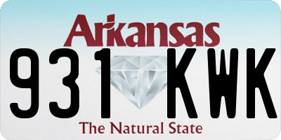 AR license plate 931KWK