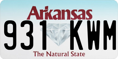 AR license plate 931KWM