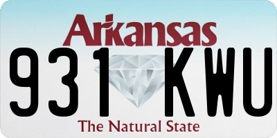 AR license plate 931KWU