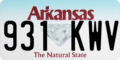 AR license plate 931KWV