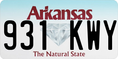 AR license plate 931KWY