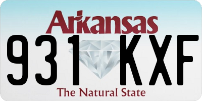 AR license plate 931KXF