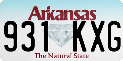 AR license plate 931KXG