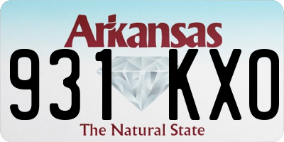 AR license plate 931KXO