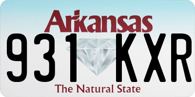 AR license plate 931KXR