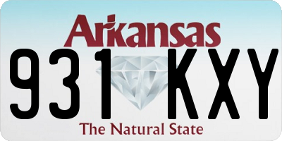 AR license plate 931KXY