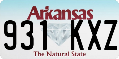 AR license plate 931KXZ