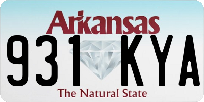 AR license plate 931KYA