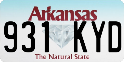 AR license plate 931KYD