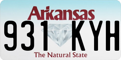 AR license plate 931KYH