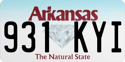 AR license plate 931KYI